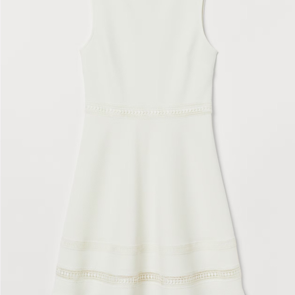 H&M White Sleeveless Dress